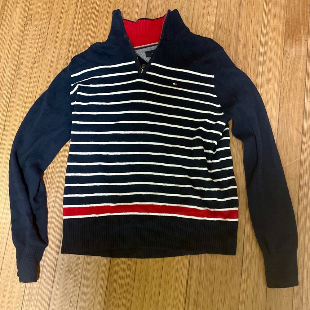 Tommy Hilfiger Quarter-zip Navy with White and Red